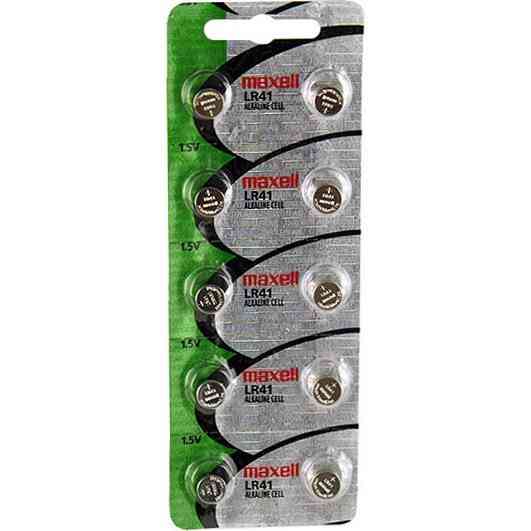 100 x lr41 maxell coin type alkaline battery (100 batteries