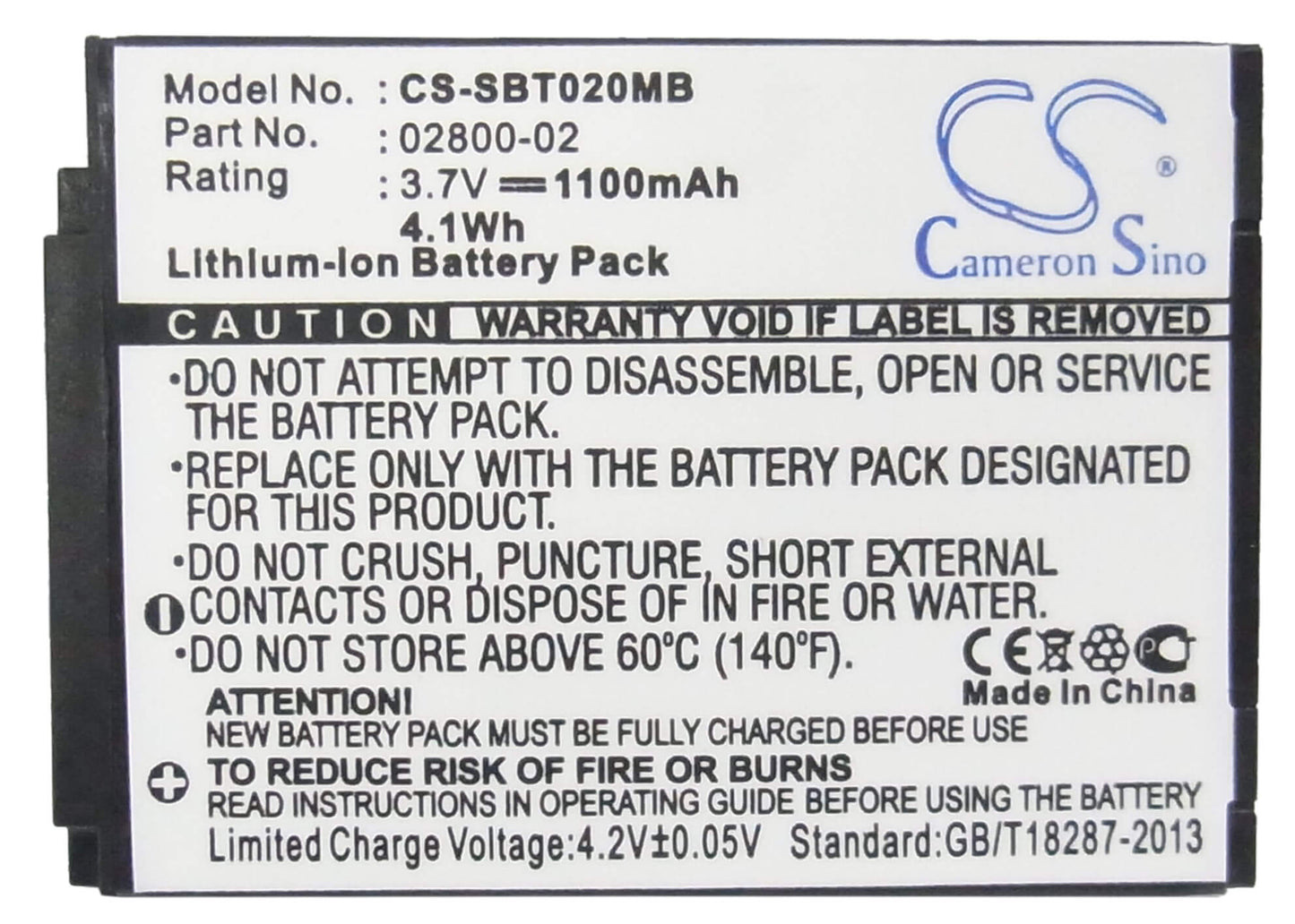 3.7V, 1100mAh, Li-ion Battery fits Summer, Baby Touch 02000, Baby Touch 02004, 4.07Wh