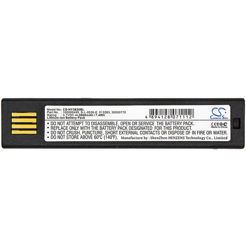 3.7V, 2000mAh, Li-ion Battery fits Keyence, Hr-100, 7.4Wh