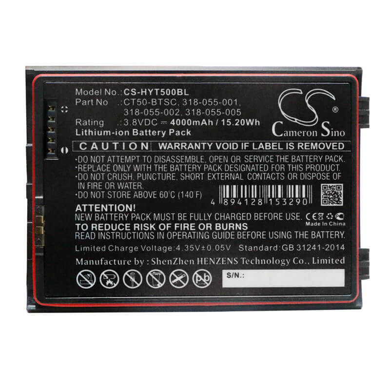 3.8V, 4000mAh, Li-ion Battery fits Honeywell, Ct40, Ct40xp, 15.2Wh