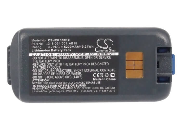 3.7V, 5200mAh, Li-ion Battery fits Intermec, Ck3, Ck3a, 19.24Wh