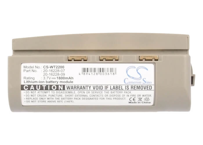 3.6V, 1800mAh, Li-ion Battery fits Symbol, Sy10l1-a, Sy10l1-d, 6.48Wh