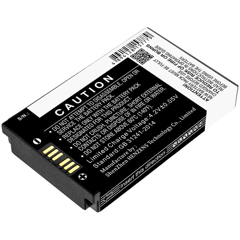 3.7V, 3800mAh, Li-Polymer Battery fits Newland, Mt60, Mt60e, 14.06Wh