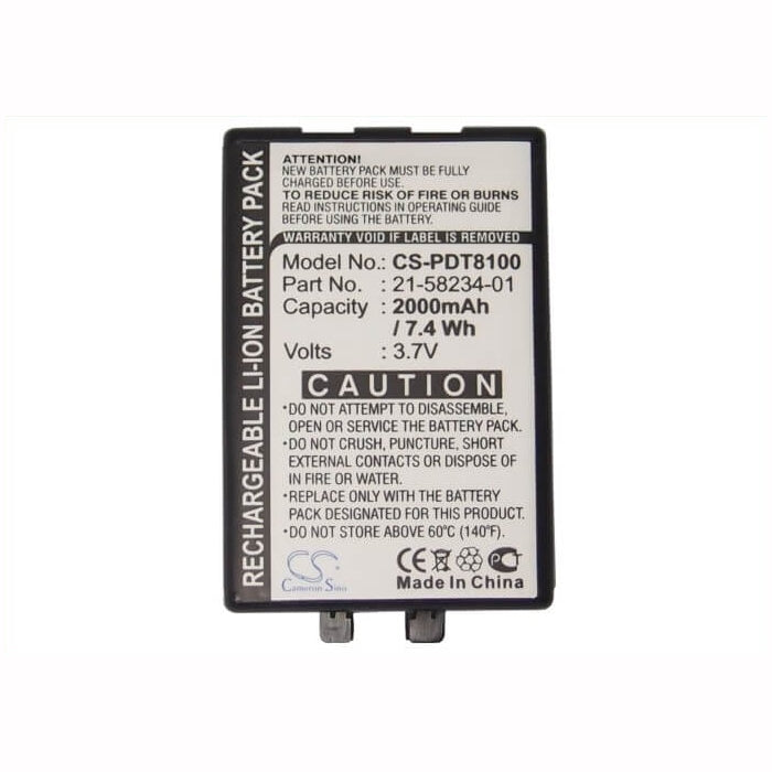 3.7V, 2000mAh, Li-ion Battery fits Symbol, Pdt8100, Pdt8133, 7.4Wh