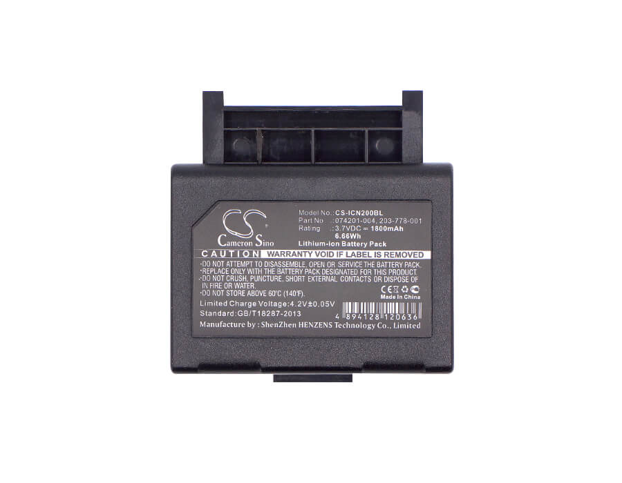 3.7V, 1800mAh, Li-ion Battery fits Intermec, Cn2, 6.66Wh
