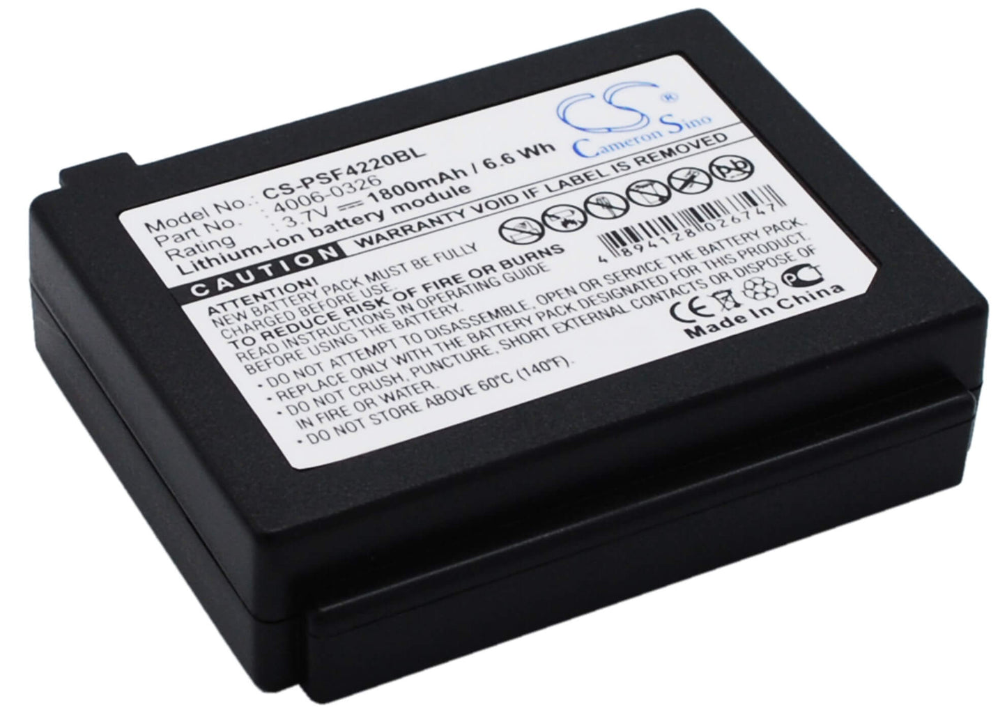 3.7V, 1800mAh, Li-ion Battery fits Psc, Falcon 4220, 6.66Wh