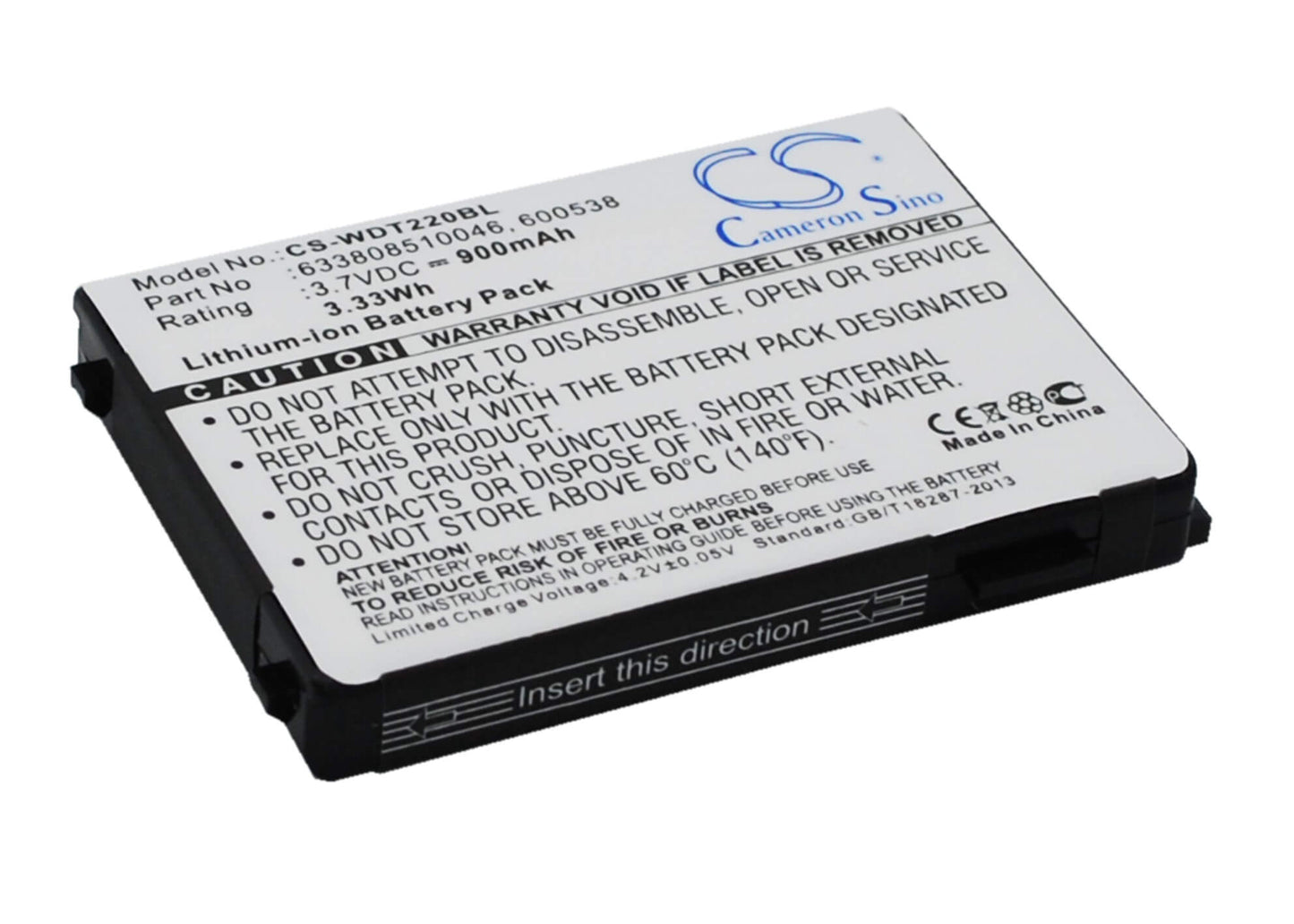 3.7V, 900mAh, Li-ion Battery fits Falcon, Pt40, Pt40 Pdt, 3.33Wh
