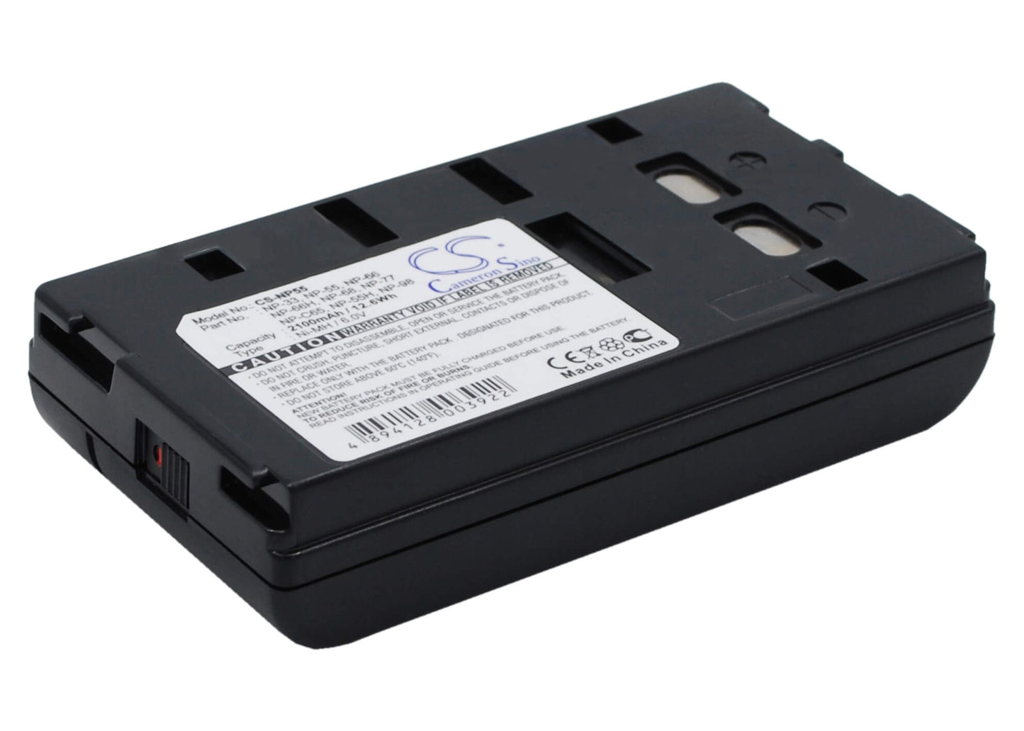 Camera 6.0V, 2100mAh, Ni-MH Battery fits Sony, 10d, 2006i, 12.6Wh