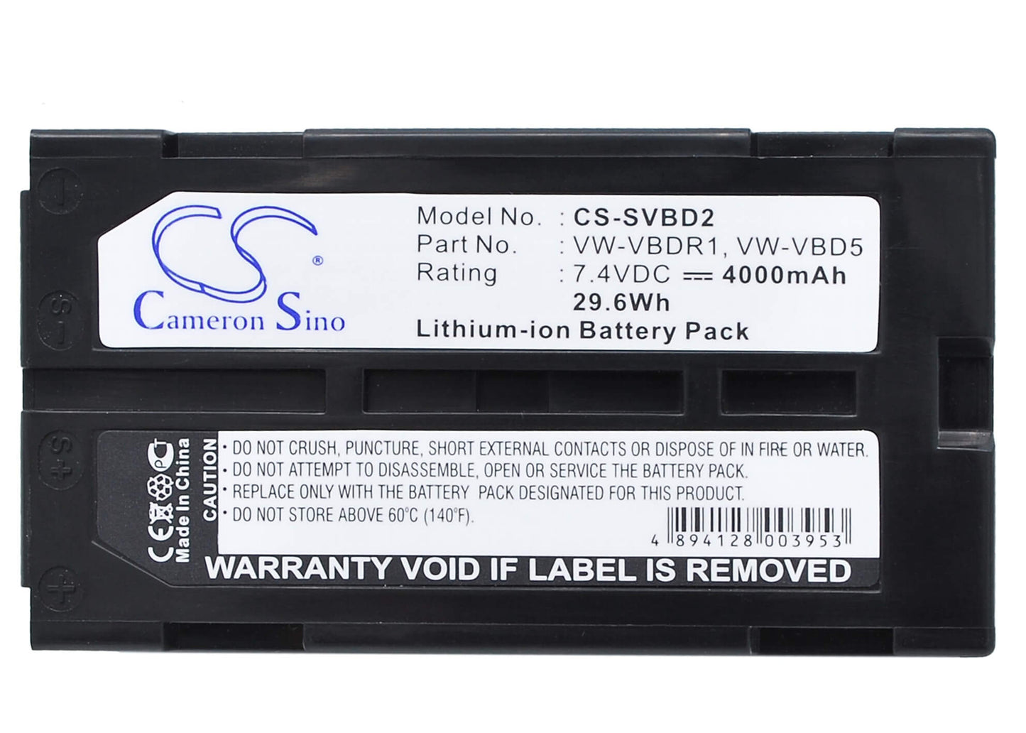 7.4V, 4000mAh, Li-ion Battery fits Panasonic, Ag-bp15p, Ag-bp25, 29.6Wh
