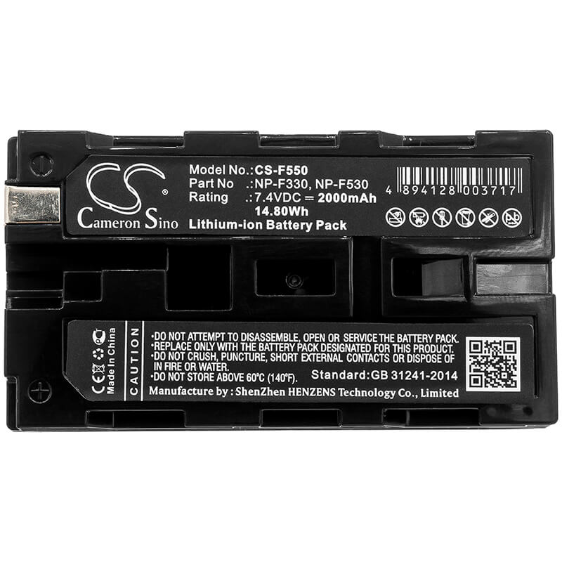 7.4V, 2000mAh, Li-ion Battery fits Mitoya, Rl-480 3000-6000 K, 14.8Wh