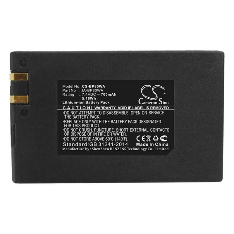 7.4V, 700mAh, Li-ion Battery fits Samsung, Sc-d381, Sc-d382, 5.18Wh