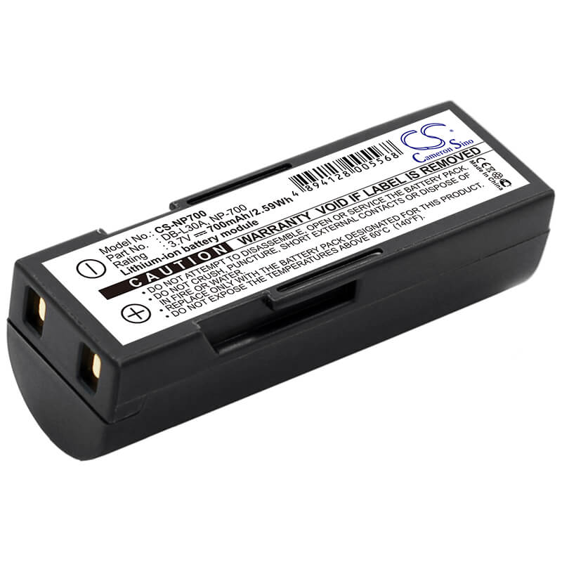 3.7V, 700mAh, Li-ion Battery fits Sanyo, Xacti Vpc-a5, 2.59Wh
