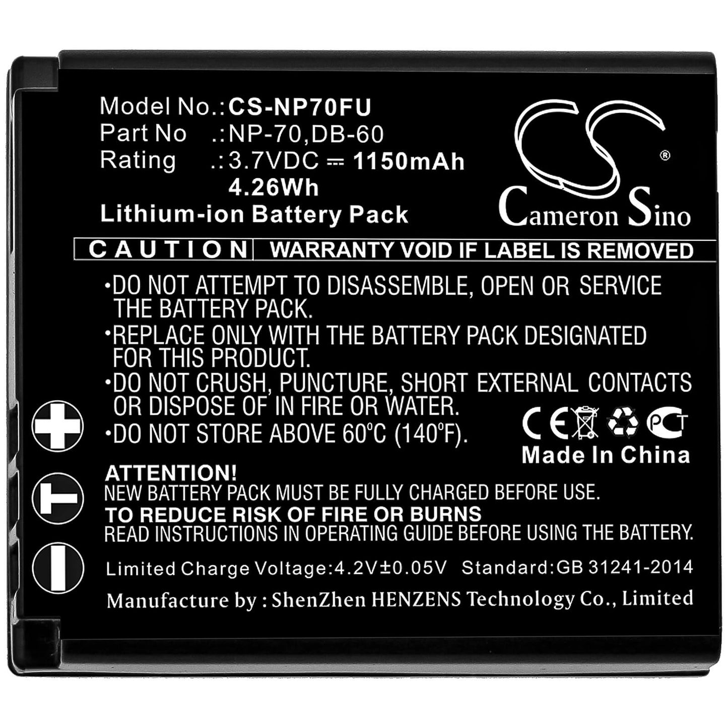 3.7V, 1150mAh, Li-ion Battery fits Sigma, Dp1, Dp1 Merrill, 4.255Wh