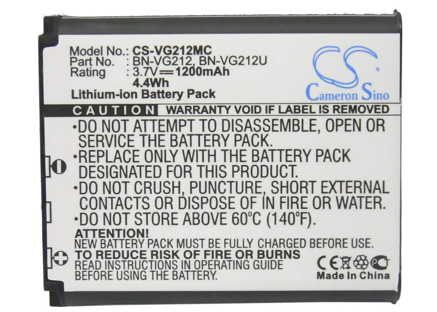 3.7V, 1200mAh, Li-ion Battery fits Jvc, Gz-v700, gz-vx705, 4.44Wh