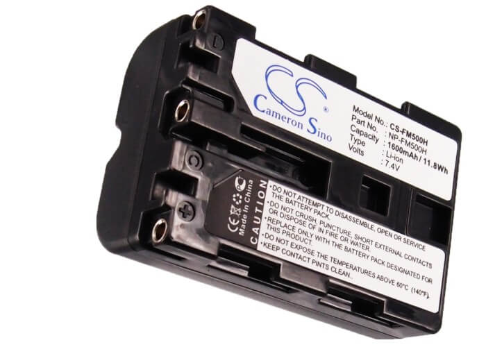 7.4V, 1600mAh, Li-ion Battery fits Sony, Dslr-a100k, Dslr-a100w/b, 11.84Wh