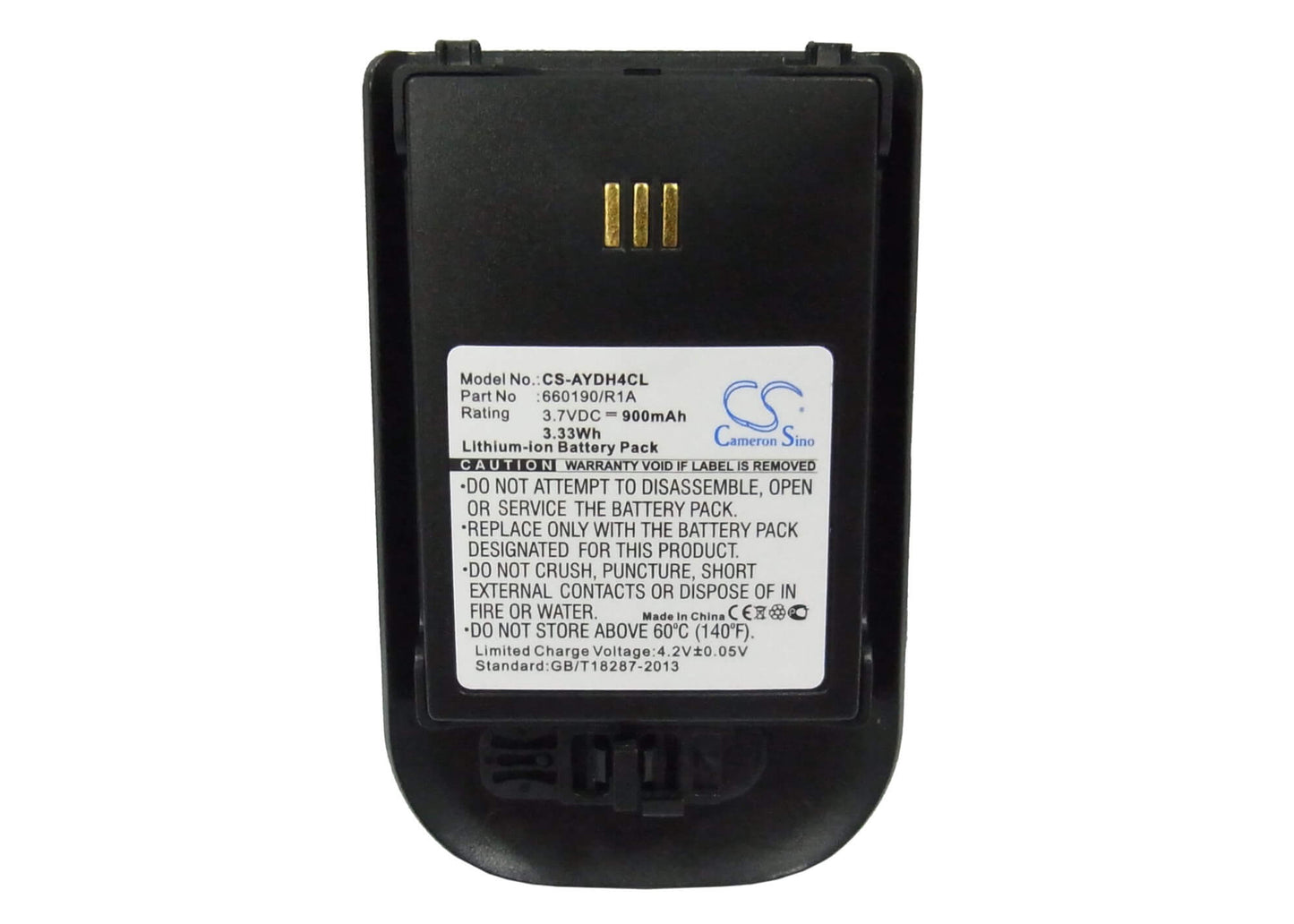 CS-AYDH4CL, Cordless Phone 3.7V, 900mAh, Li-ion Battery fits Ascom, 9d62, D62, 3.33Wh
