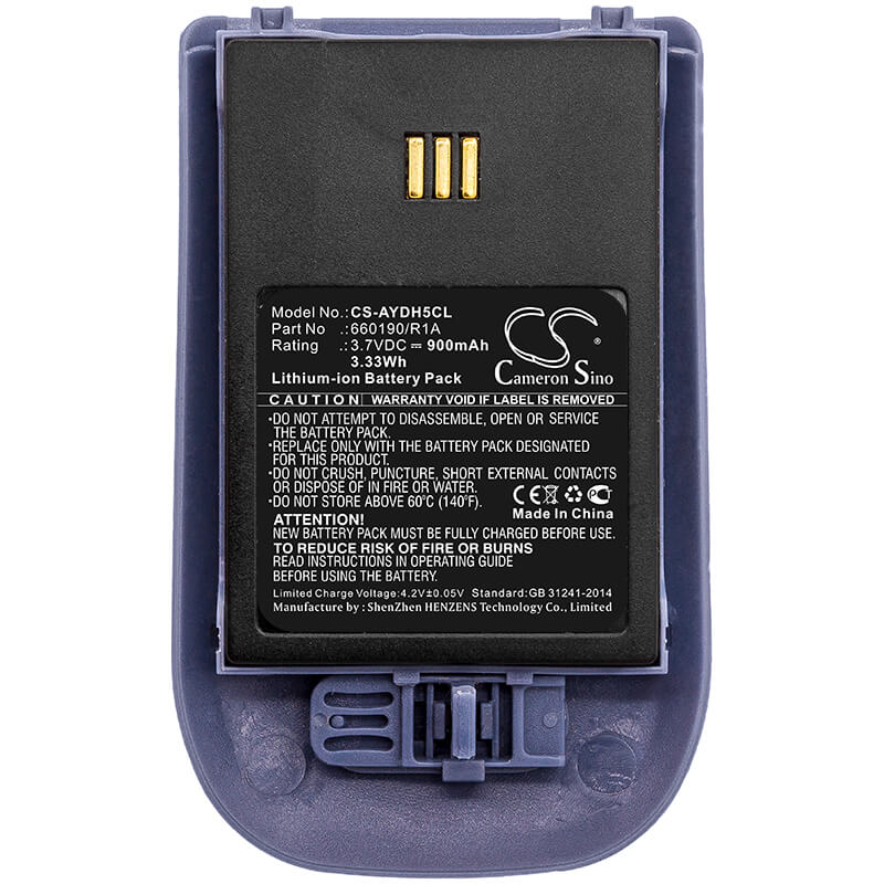 Blue, 3.7V, 900mAh, Li-ion Battery fits Ascom, 9d62, D62, 3.33Wh