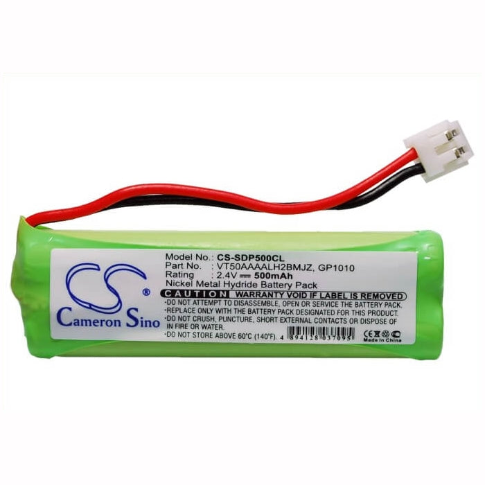 2.4V, 500mAh, Ni-MH Battery fits Swissvoice, Dp500, Dp500 Eco Plus, 1.2Wh