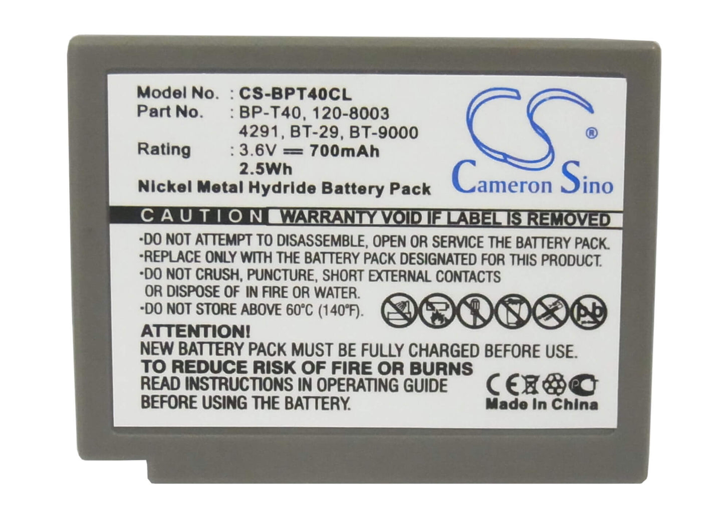 3.6V, 700mAh, Ni-MH Battery fits Southwestern Bell, S60510, Spp-a1000, 2.52Wh