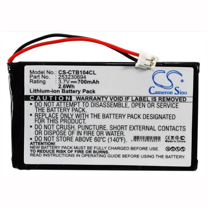 3.7V, 700mAh, Li-ion Battery fits Telstra, Ctb104, Thub, 2.59Wh