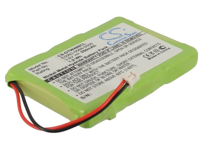 3.6V, 550mAh, Ni-MH Battery fits Crofone, Adp4000, 1.98Wh
