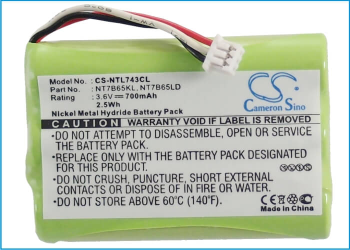 3.6V, 700mAh, Ni-MH Battery fits Auerswald, Comfort, Comfort Dect 800, 2.52Wh