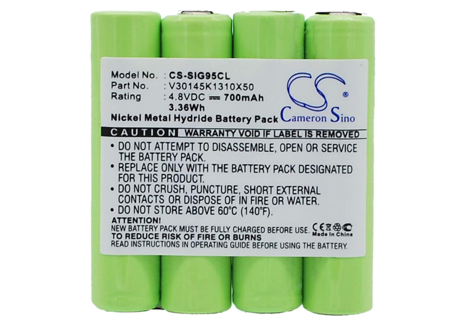 4.8V, 700mAh, Ni-MH Battery fits Siemens, G95x, Gigaset 825, 3.36Wh