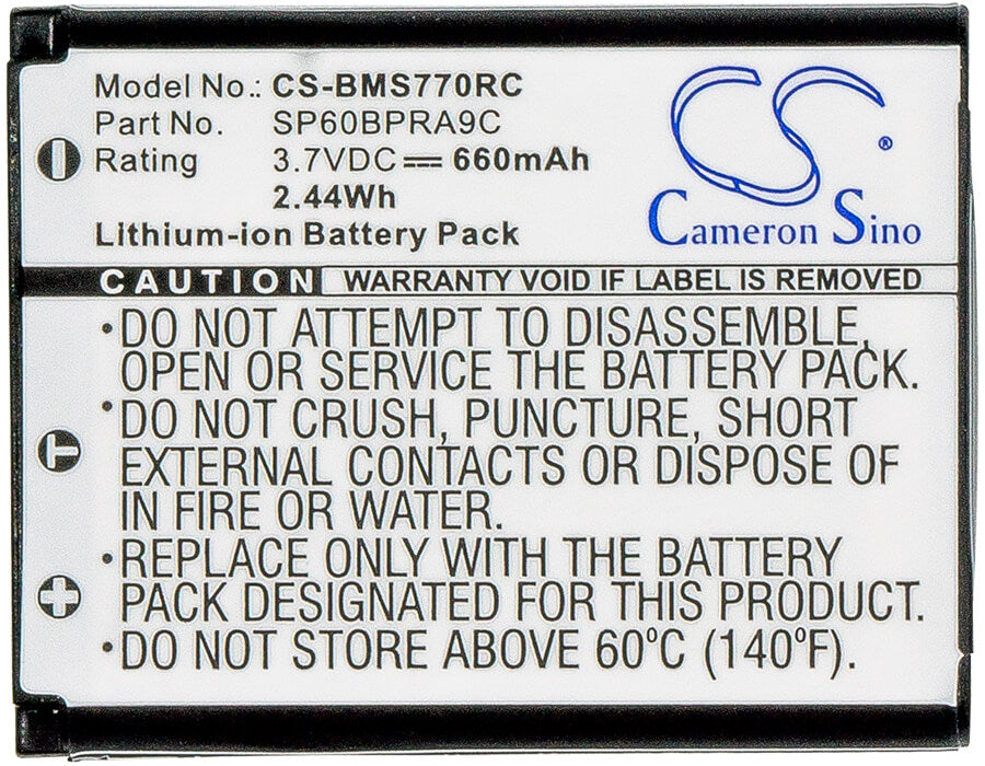 Cordless Phone 3.7V, 660mAh, Li-ion Battery fits Panasonic, Kx-tca285, Kx-tca385, 2.442Wh