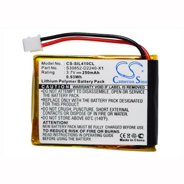 3.7V, 250mAh, Li-ion Battery fits Siemens, Gigaset L410, Maxwell 10, 0.925Wh