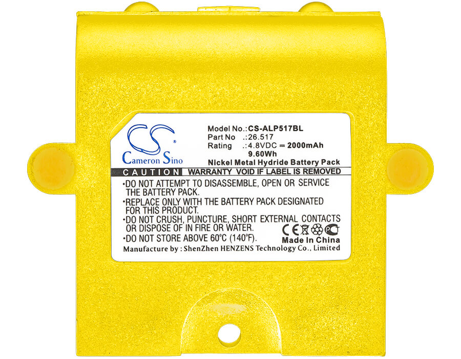 4.8V, 2000mAh, Ni-MH Battery fits Apollo, 26.517, 9.6Wh