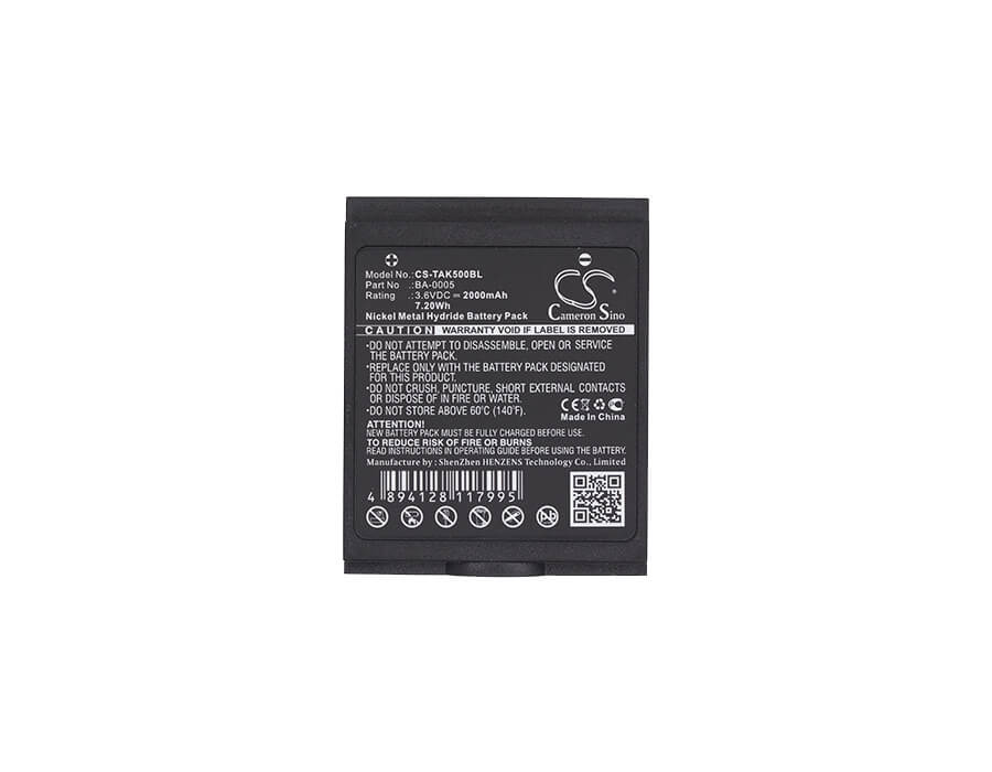 3.6V, 2000mAh, Ni-MH Battery fits Teletec, Ak5, 7.2Wh