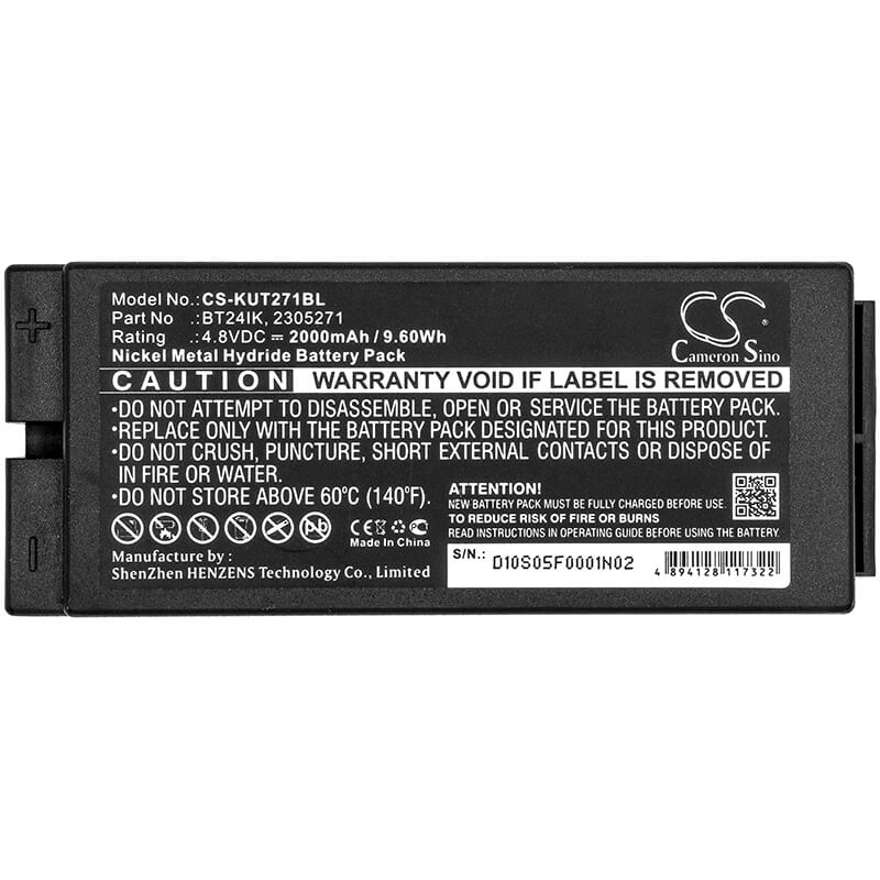 4.8V, 2000mAh, Ni-MH Battery fits Ikusi, Berlinde, Gh, 9.6Wh