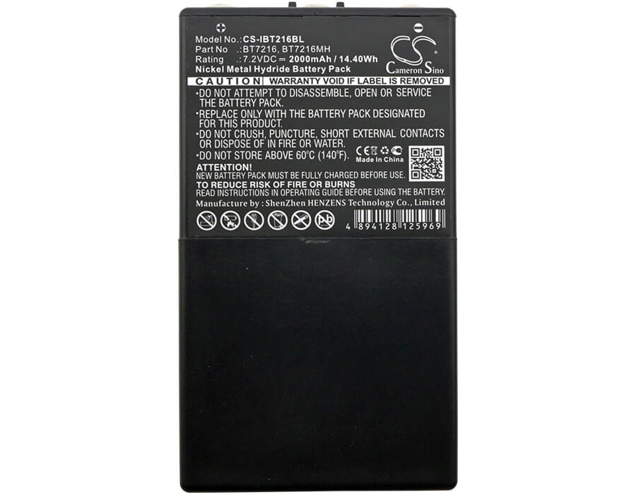 Black, 7.2V, 2000mAh, Ni-MH Battery fits Itowa, Boggy, Combi Caja Spohn, 14.4Wh