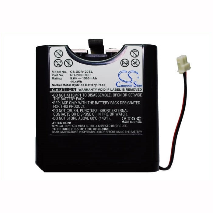 9.6V, 1500mAh, Ni-MH Battery fits Sony, Rdp-xf100ip, Xdr-ds12ip, 14.4Wh