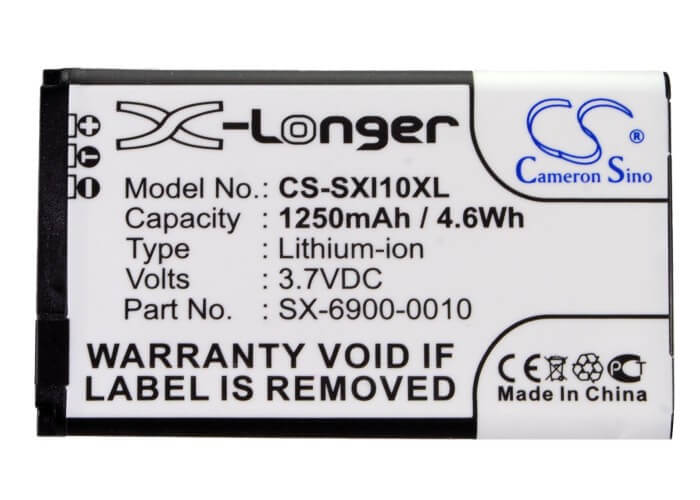 3.7V, 1250mAh, Li-ion Battery fits Sirius, Sxi1, Xm Lynx, 4.625Wh