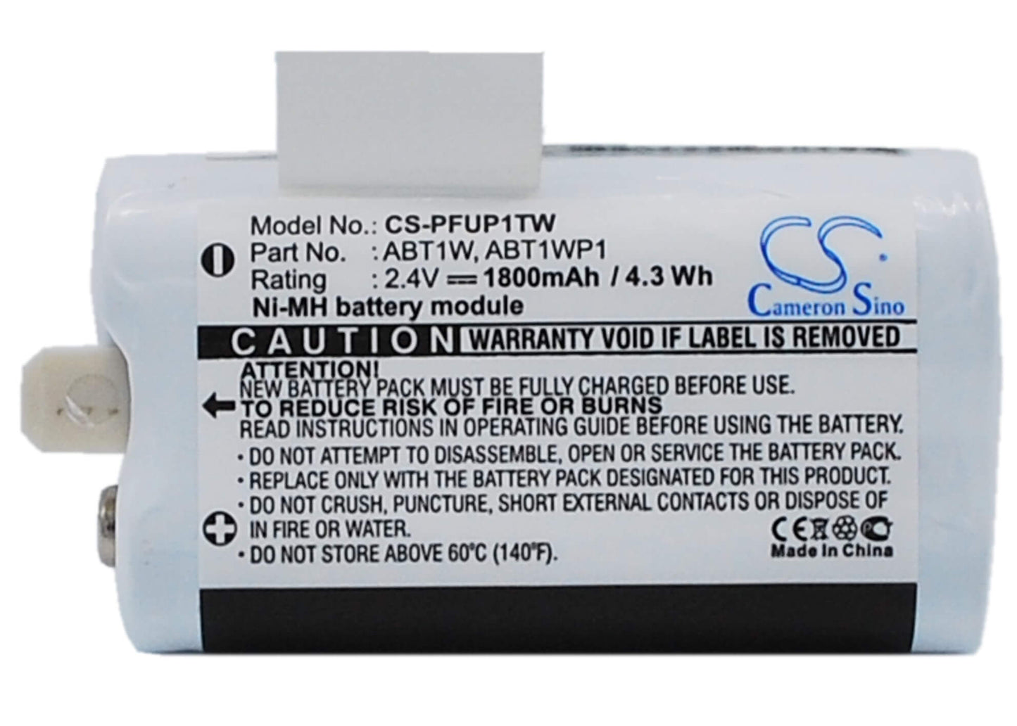 2.4V, 1800mAh, Ni-MH Battery fits Flip, Ultra 2g, Ultra 2nd Generation, 4.32Wh