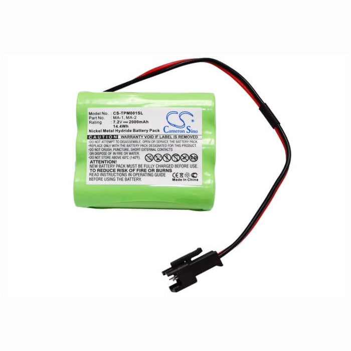 7.2V, 2000mAh, Ni-MH Battery fits Tivoli, Ipal Ma-1, Ipal Ma-2, 14.4Wh