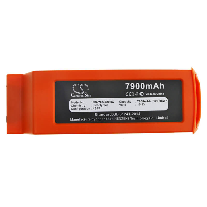 15.2V, 7900mAh, Li-Polymer Battery fits Yuneec, H520, H520 Hexacopter Airframe, 120.08Wh