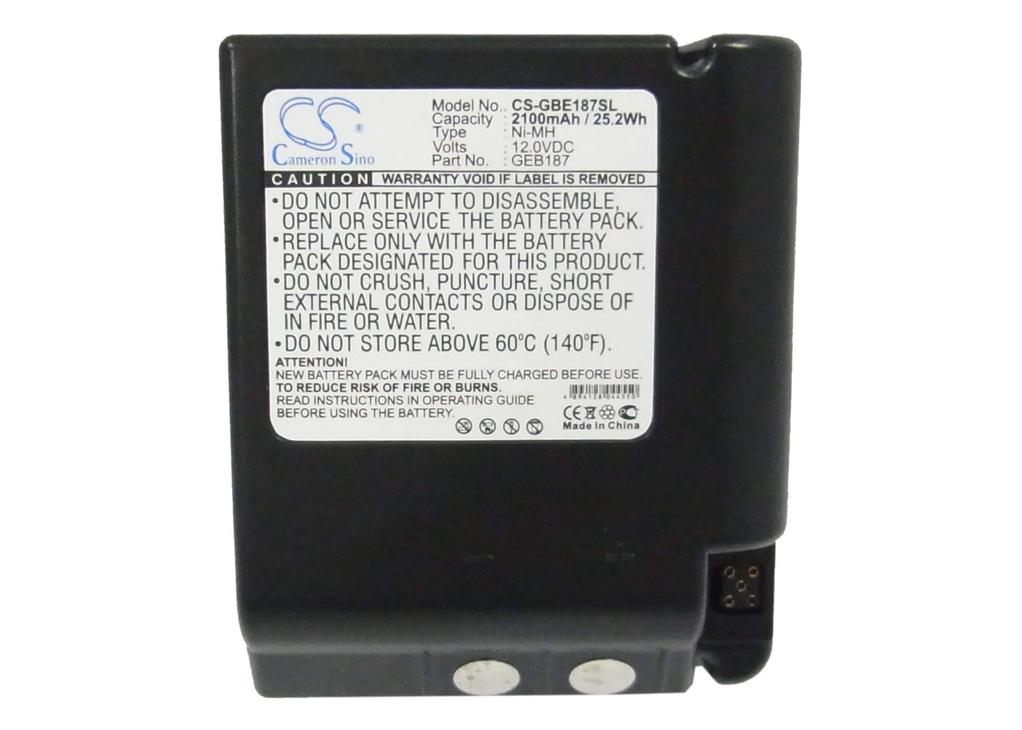 12.0V, 2100mAh, Ni-MH Battery fits Leica, Tca1100, Tca1700, 25.2Wh