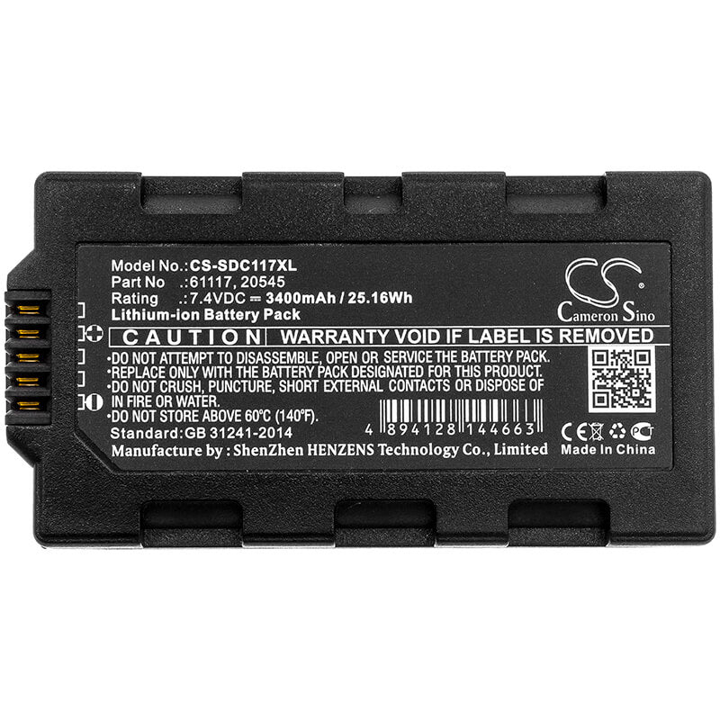 7.4V, 3400mAh, Li-ion Battery fits Sokkia, Juniper Mesa Field, Topcon Tesla, 25.16Wh