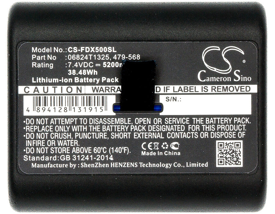 7.4V, 5200mAh, Li-ion Battery fits Netscout, Onetouch At Network Assistant, Onetouch At Platform, 38.48Wh