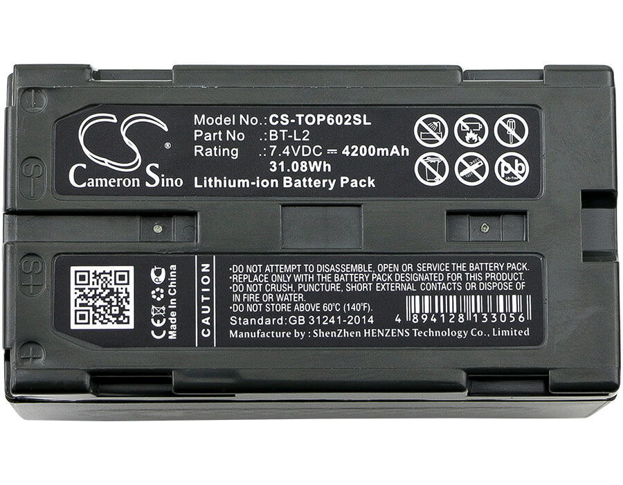 7.4V, 4200mAh, Li-ion Battery fits Topcon, Es Total Station, Es-600g, 31.08Wh
