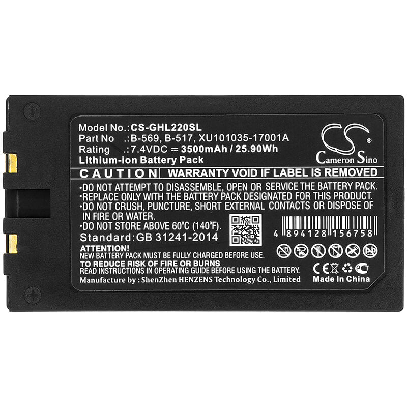 7.4V, 3500mAh, Li-ion Battery fits Graphtec, Gl200, Gl200a, 25.9Wh