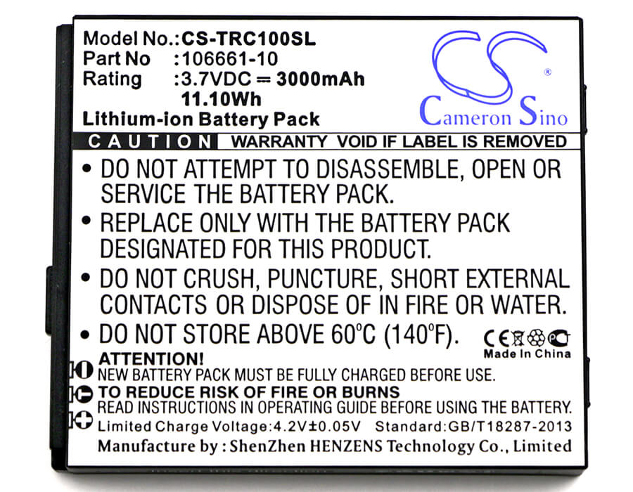3.7V, 3000mAh, Li-ion Battery fits Trimble, Mapper 50, Tdc100, 11.1Wh