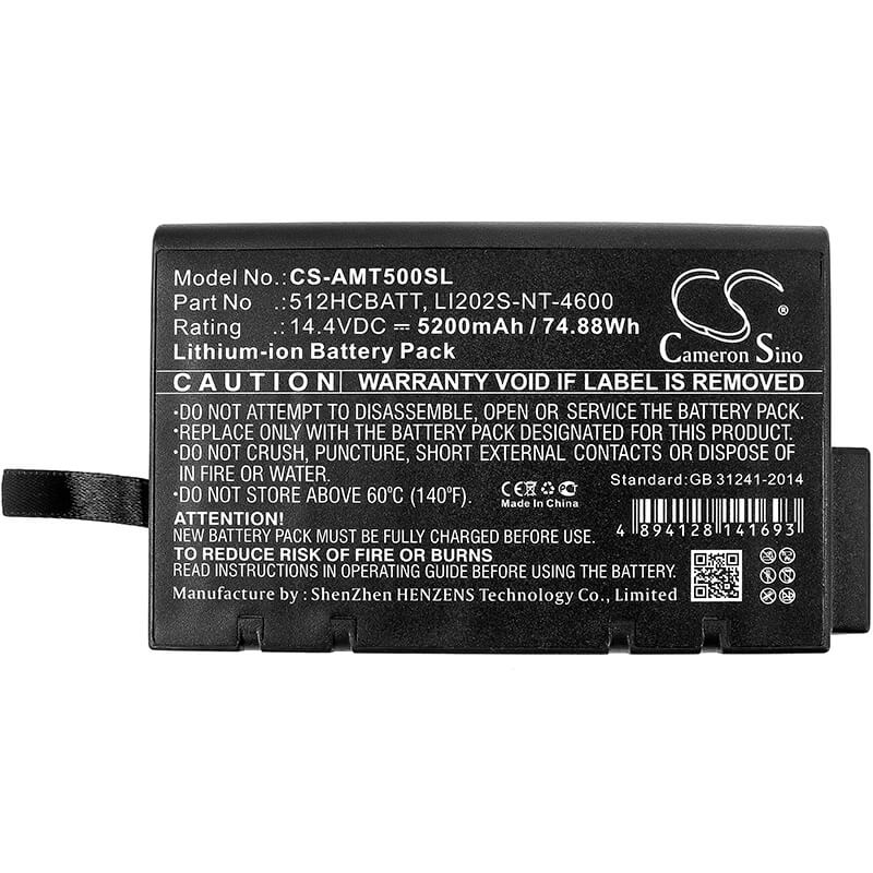 14.4V, 5200mAh, Li-ion Battery fits Tsi, 8530ep, 8533, 74.88Wh