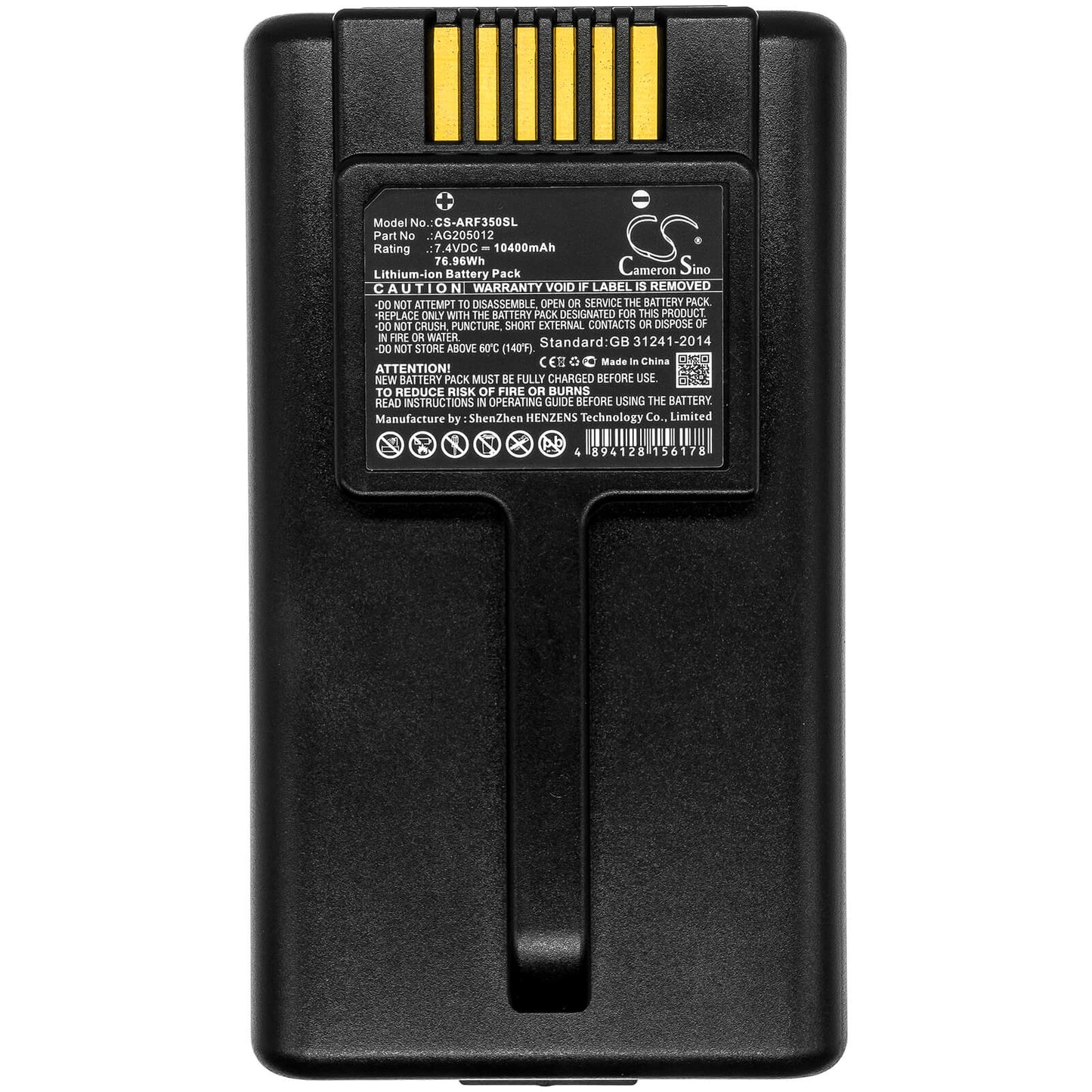7.4V, 10400mAh, Li-ion Battery fits Aeroflex, Ifr, Marconi, 76.96Wh
