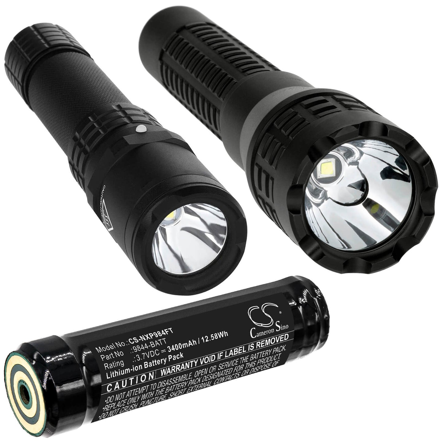 3.7V, 3400mAh, Li-ion Battery fits Nightstick, Nsp-9842xl, Nsr-9844xl, 12.58Wh