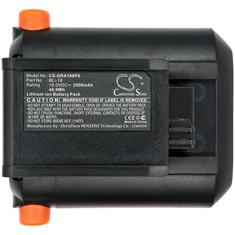 18.0V, 2500mAh, Li-ion Battery fits Gardena, 881, 8866, 45Wh
