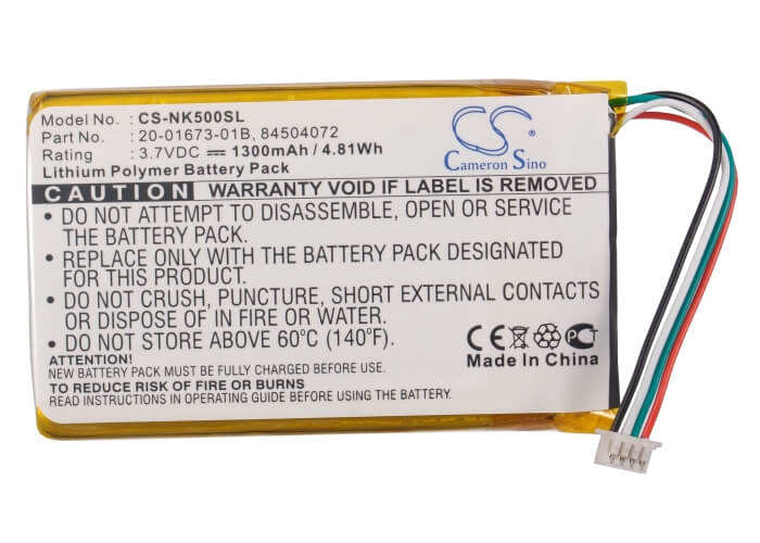 3.7V, 1300mAh, Li-Polymer Battery fits Nokia, 500, Pd-14, 4.81Wh