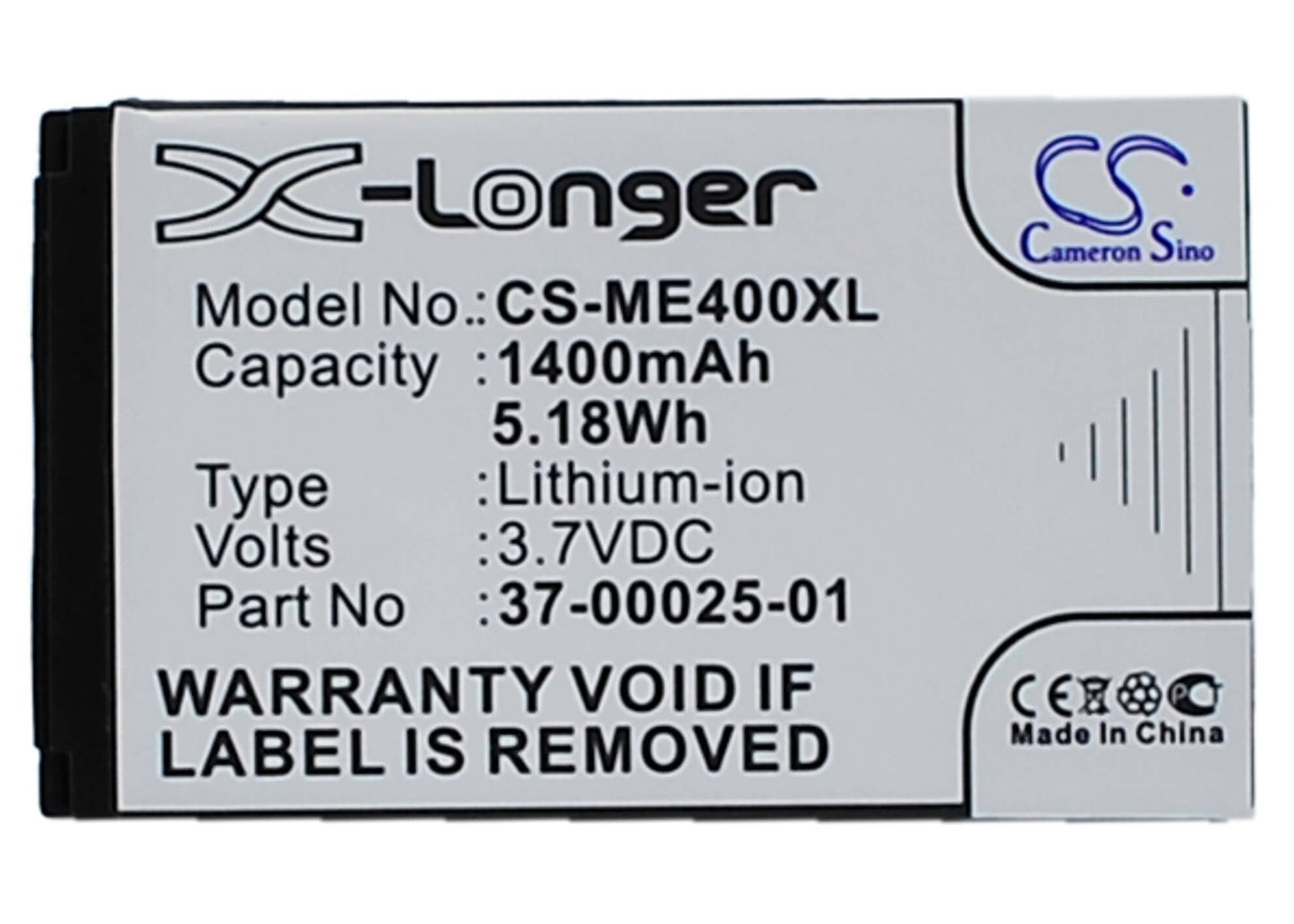 3.7V, 1400mAh, Li-ion Battery fits Magellan, 980780, Explorist 300, 5.18Wh